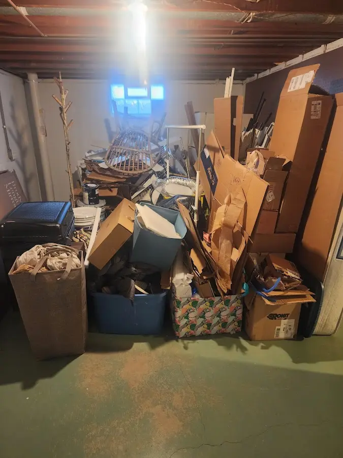 Roll-off dumpster container at job site for 4 Yard Dumpster Rental in Rialto